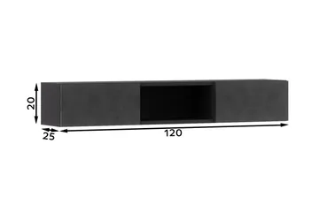 Anjal Tv-hylla 25x20 cm - Svart - Möbler - Vardagsrum - Tv-möbler & mediamöbler - Tv-hylla