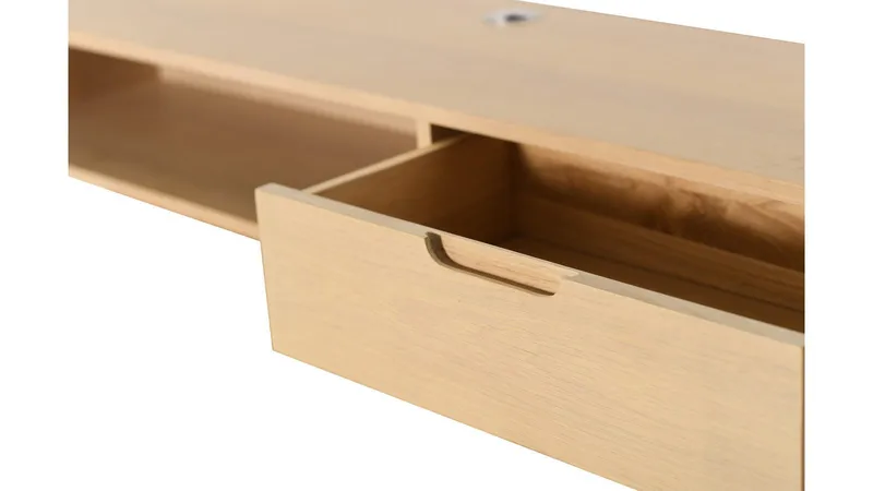TV-hylla Torsen 110 cm - Vitpigmenterad ek - Möbler - Vardagsrum - Tv-möbler & mediamöbler - Tv-hylla