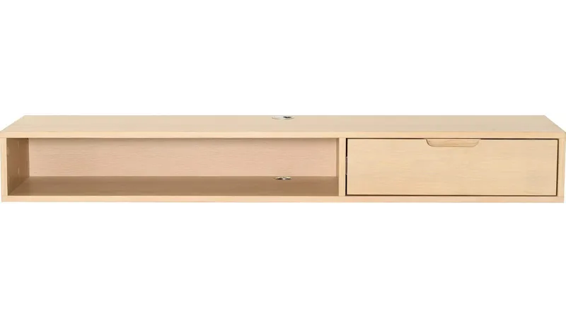TV-hylla Torsen 135 cm - Vitpigmenterad ek - Möbler - Vardagsrum - Tv-möbler & mediamöbler - Tv-hylla