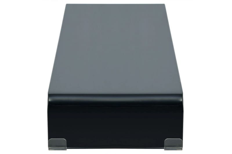 TV-bord glas svart 100x30x13 cm - Svart - Möbler - Vardagsrum - Tv-möbler & mediamöbler - Tv-hylla