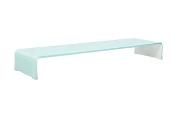 TV-bord glas vit 100x30x13 cm