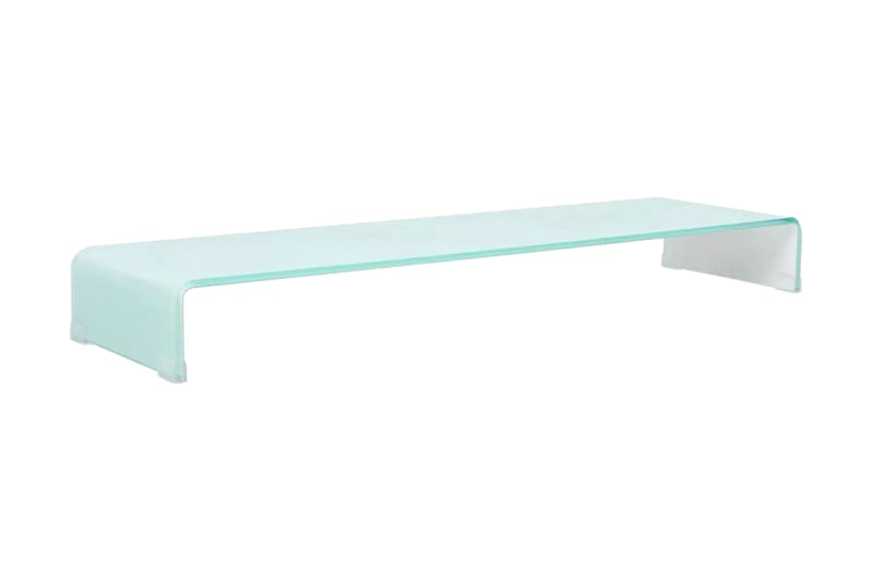 TV-bord glas vit 110x30x13 cm - Vit - Möbler - Vardagsrum - Tv-möbler & mediamöbler - Tv-hylla