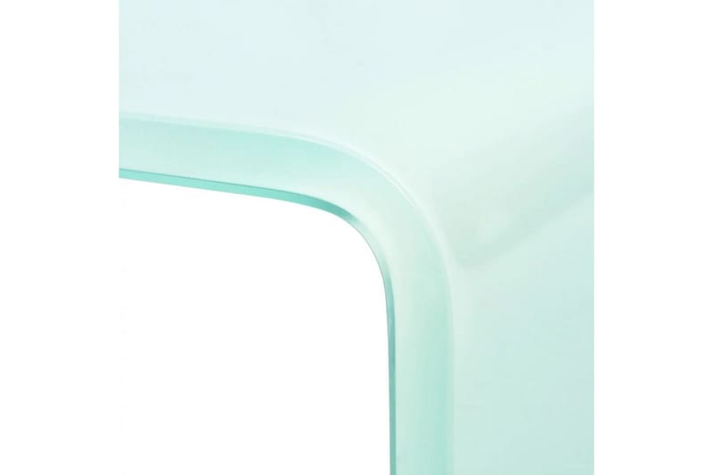 TV-bord glas vit 110x30x13 cm - Vit - Möbler - Vardagsrum - Tv-möbler & mediamöbler - Tv-hylla