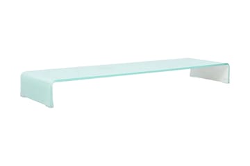 TV-bord glas vit 120x30x13 cm