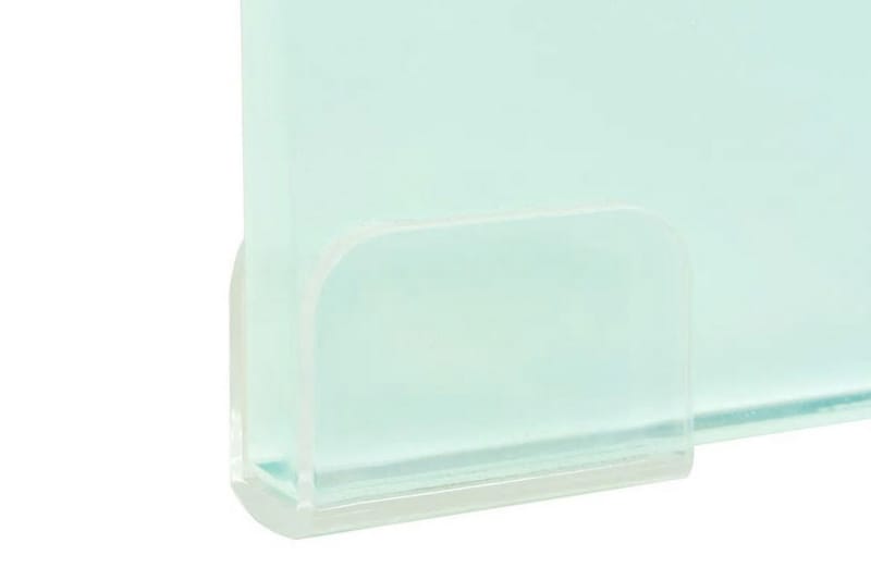 TV-bord glas vit 120x30x13 cm - Vit - Tv-hylla