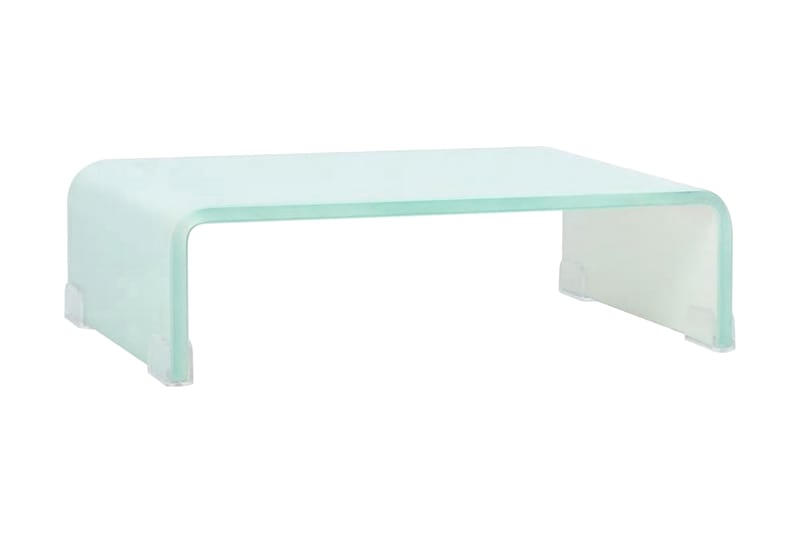 TV-bord glas vit 40x25x11 cm - Vit - Möbler - Vardagsrum - Tv-möbler & mediamöbler - Tv-hylla