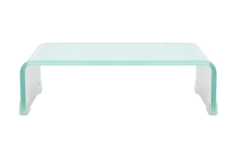 TV-bord glas vit 40x25x11 cm - Vit - Möbler - Vardagsrum - Tv-möbler & mediamöbler - Tv-hylla
