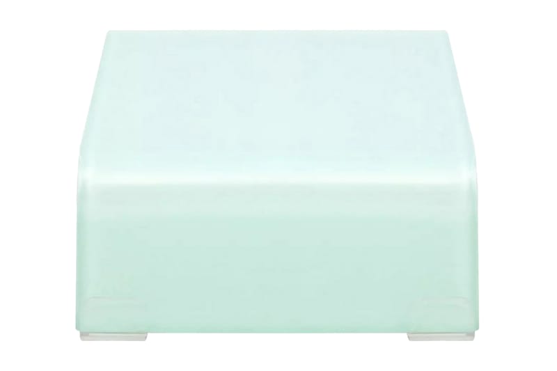 TV-bord glas vit 40x25x11 cm - Vit - Möbler - Vardagsrum - Tv-möbler & mediamöbler - Tv-hylla