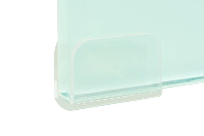 TV-bord glas vit 40x25x11 cm - Vit - Tv-hylla