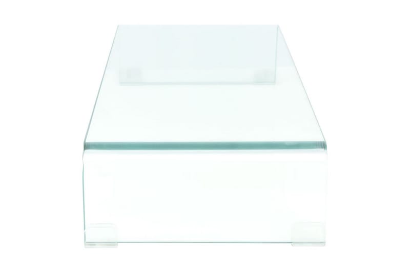 TV-bord klarglas 80x30x13 cm - Transparent - Tv-hylla