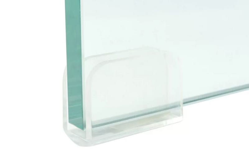 TV-bord klarglas 80x30x13 cm - Transparent - Tv-hylla