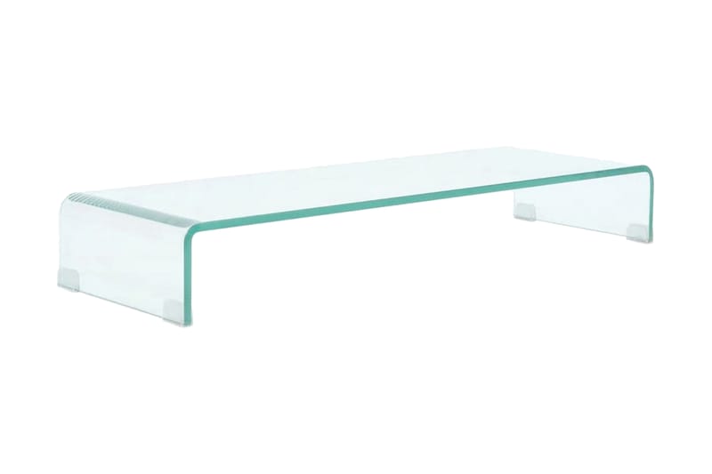 TV-bord klarglas 90x30x13 cm - Transparent - Tv-hylla
