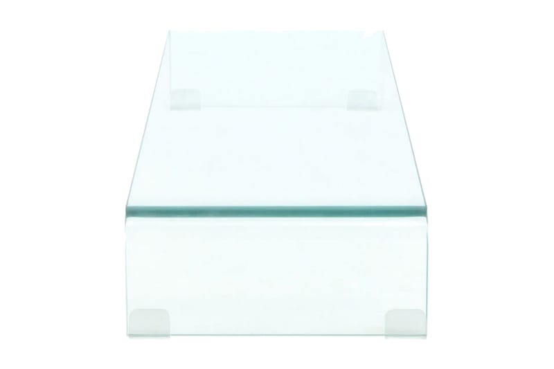 TV-bord klarglas 90x30x13 cm - Transparent - Tv-hylla