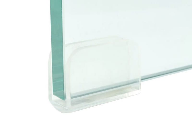 TV-bord klarglas 90x30x13 cm - Transparent - Tv-hylla