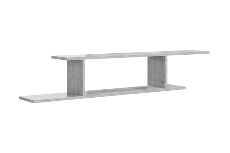 Väggmonterad tv-hylla betonggrå 125x18x23 cm spånskiva - Grå - Möbler - Vardagsrum - Tv-möbler & mediamöbler - Tv-hylla