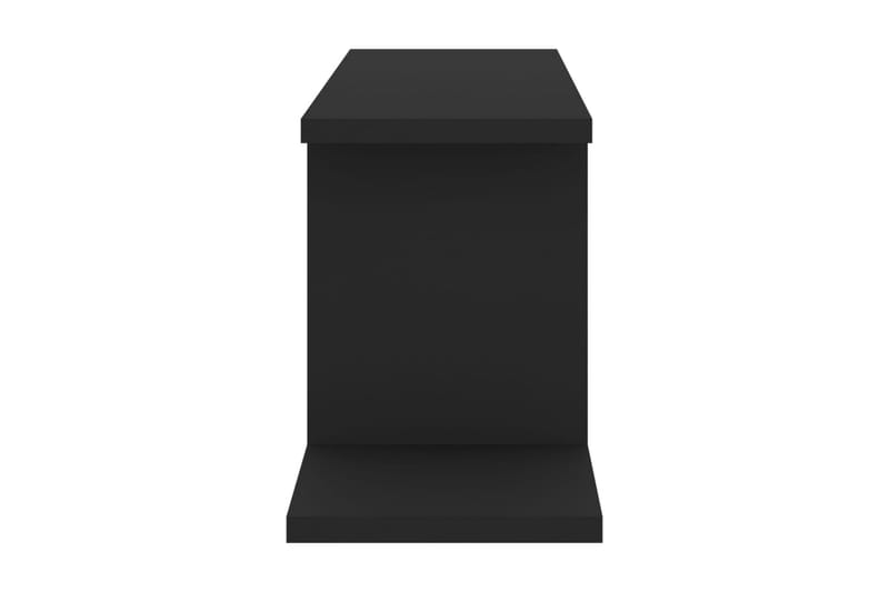 Väggmonterad tv-hylla svart 125x18x23 cm spånskiva - Svart - Möbler - Vardagsrum - Tv-möbler & mediamöbler - Tv-hylla