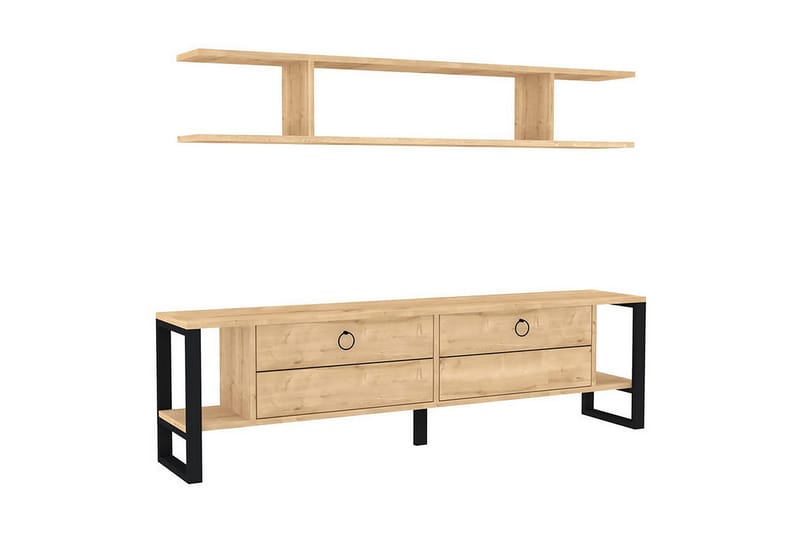 AGATEA Tv-möbelset 160x45 cm Blå - Möbler - Vardagsrum - Tv-möbler & mediamöbler - Tv-möbelset