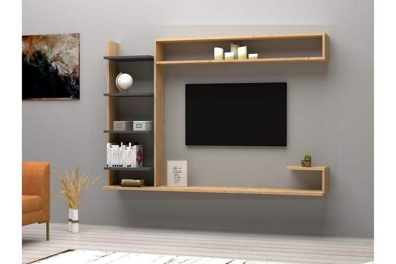 AGATEA Tv-möbelset 180x121,8 cm Blå - Tv-möbelset