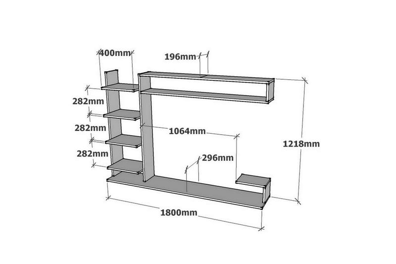 AGATEA Tv-möbelset 180x121,8 cm Blå - Möbler - Vardagsrum - Tv-möbler & mediamöbler - Tv-möbelset