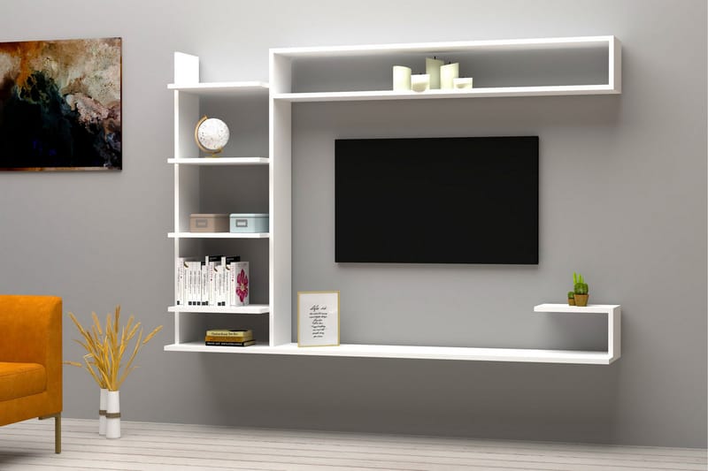 AGATEA Tv-möbelset 180x121,8 cm Vit - Möbler - Vardagsrum - Tv-möbler & mediamöbler - Tv-möbelset