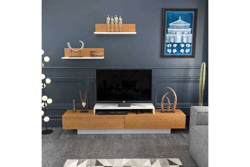 AGATEA Tv-möbelset 180x40 cm Vit - Möbler - Vardagsrum - Tv-möbler & mediamöbler - Tv-möbelset