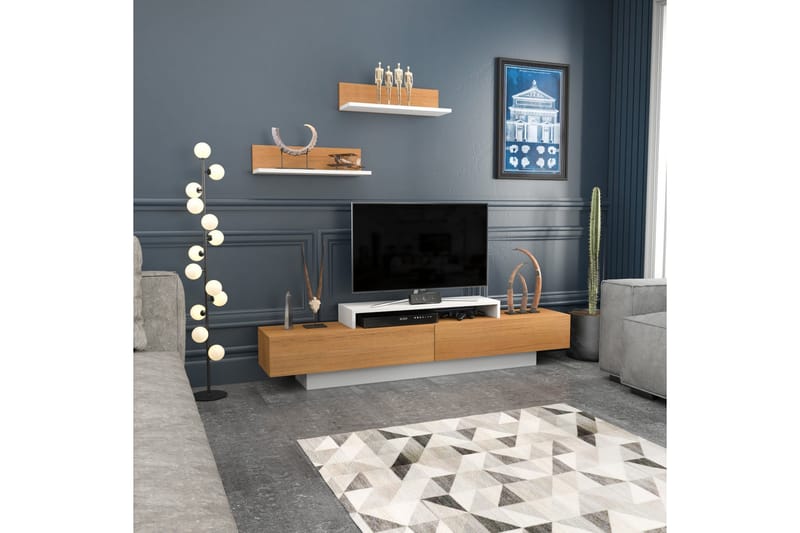 AGATEA Tv-möbelset 180x40 cm Vit - Möbler - Vardagsrum - Tv-möbler & mediamöbler - Tv-möbelset