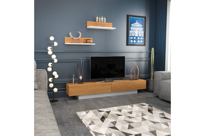 AGATEA Tv-möbelset 180x40 cm Vit - Möbler - Vardagsrum - Tv-möbler & mediamöbler - Tv-möbelset