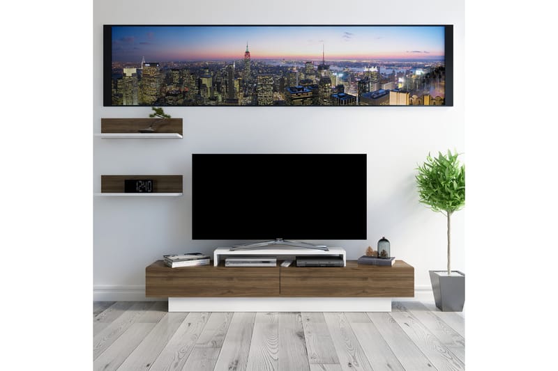 AGATEA Tv-möbelset 180x40 cm Vit - Möbler - Vardagsrum - Tv-möbler & mediamöbler - Tv-möbelset