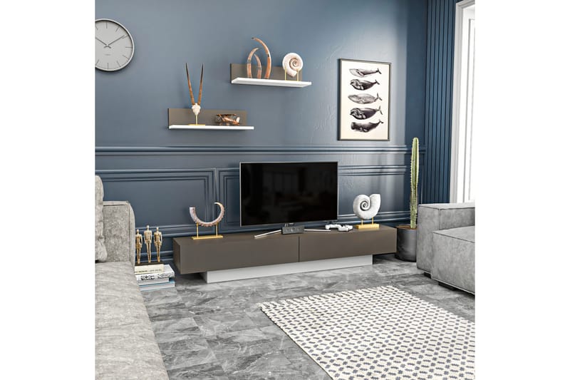 AGATEA Tv-möbelset 180x40 cm Vit - Möbler - Vardagsrum - Tv-möbler & mediamöbler - Tv-möbelset