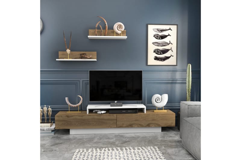 AGATEA Tv-möbelset 180x40 cm Vit - Möbler - Vardagsrum - Tv-möbler & mediamöbler - Tv-möbelset