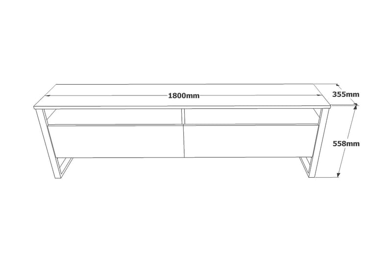 AGATEA Tv-möbelset 180x56 cm Grön - Tv-möbelset