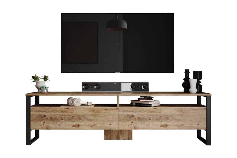 AGATEA Tv-möbelset 180x56 cm Grön - Tv-möbelset