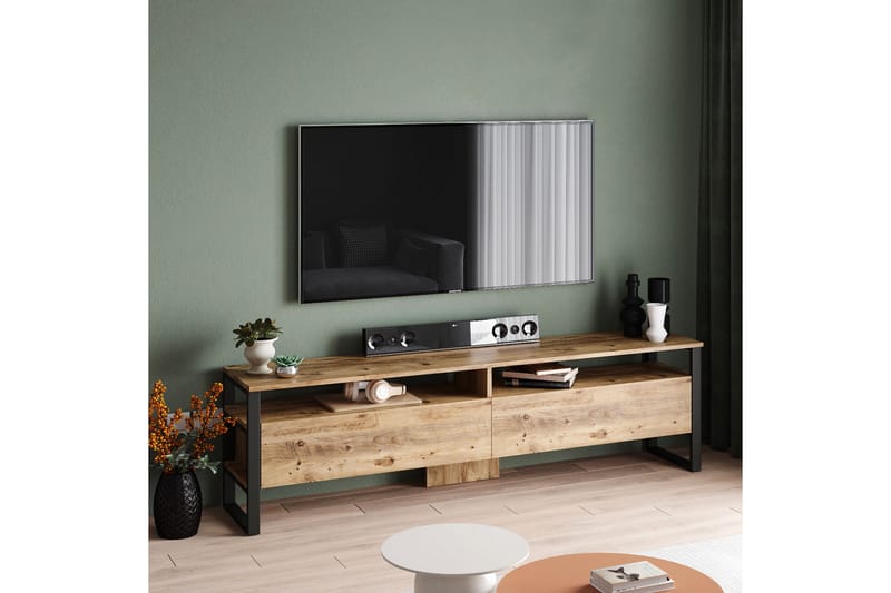 AGATEA Tv-möbelset 180x56 cm Grön - Tv-möbelset