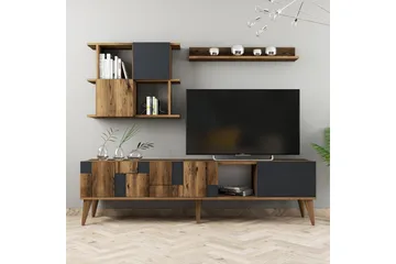 Alsacia Tv-möbelset 180 cm - Mörkbrun/Antracit - Möbler - Vardagsrum - Tv-möbler & mediamöbler - Tv-möbelset