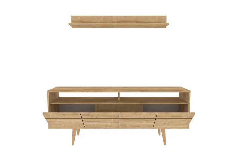 Andifli Tv-möbelset 160x64,5 cm - Blå - Möbler - Vardagsrum - Tv-möbler & mediamöbler - Tv-möbelset