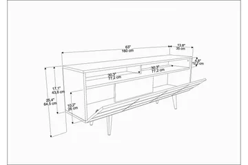 Andifli Tv-möbelset 160x64,5 cm - Blå - Möbler - Vardagsrum - Tv-möbler & mediamöbler - Tv-möbelset