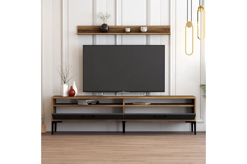 Andifli Tv-möbelset 180x47 cm - Brun - Möbler - Vardagsrum - Tv-möbler & mediamöbler - Tv-möbelset