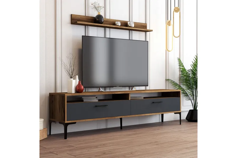 Andifli Tv-möbelset 180x47 cm - Brun - Möbler - Vardagsrum - Tv-möbler & mediamöbler - Tv-möbelset