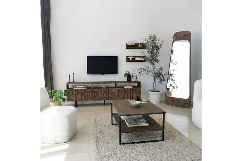 Andifli Tv-möbelset 50x15 cm - Brun - Möbler - Vardagsrum - Tv-möbler & mediamöbler - Tv-möbelset