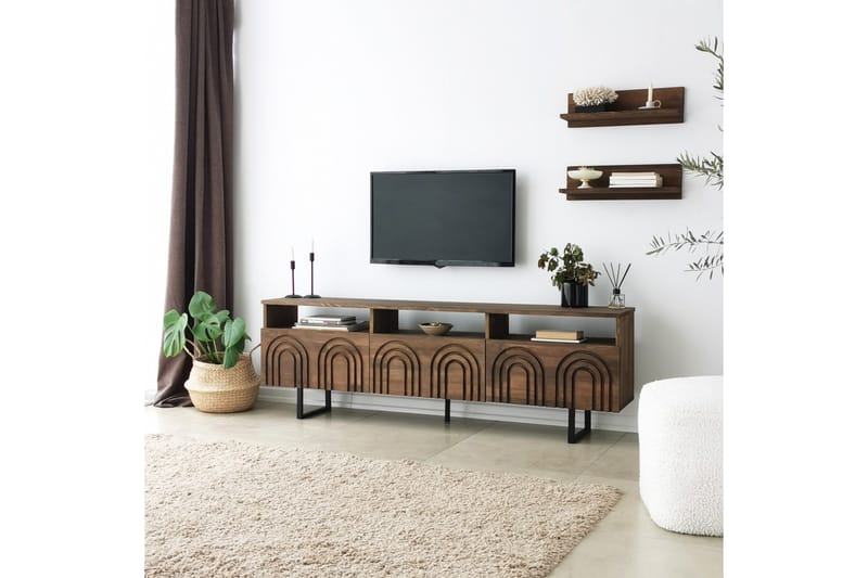 Andifli Tv-möbelset 50x15 cm - Brun - Möbler - Vardagsrum - Tv-möbler & mediamöbler - Tv-möbelset