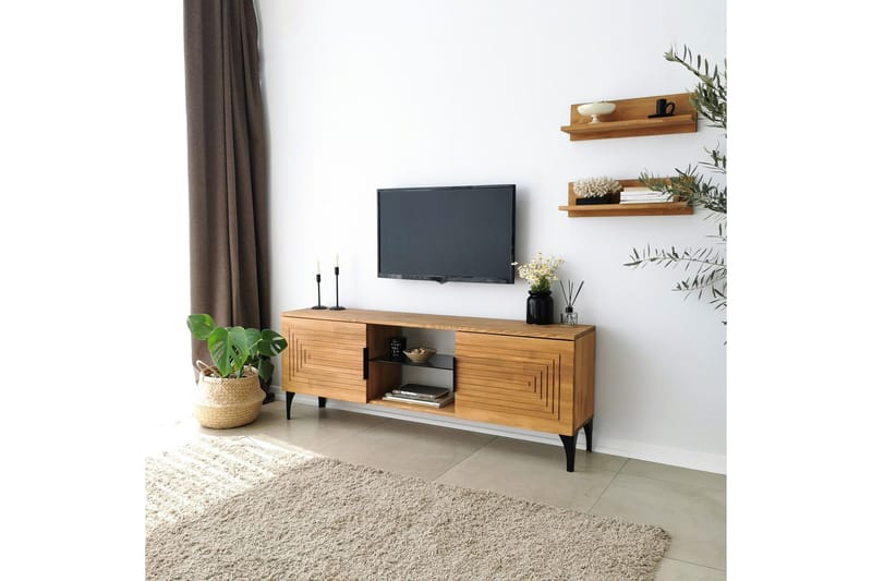 Andifli Tv-möbelset 50x15 cm - Brun - Möbler - Vardagsrum - Tv-möbler & mediamöbler - Tv-möbelset