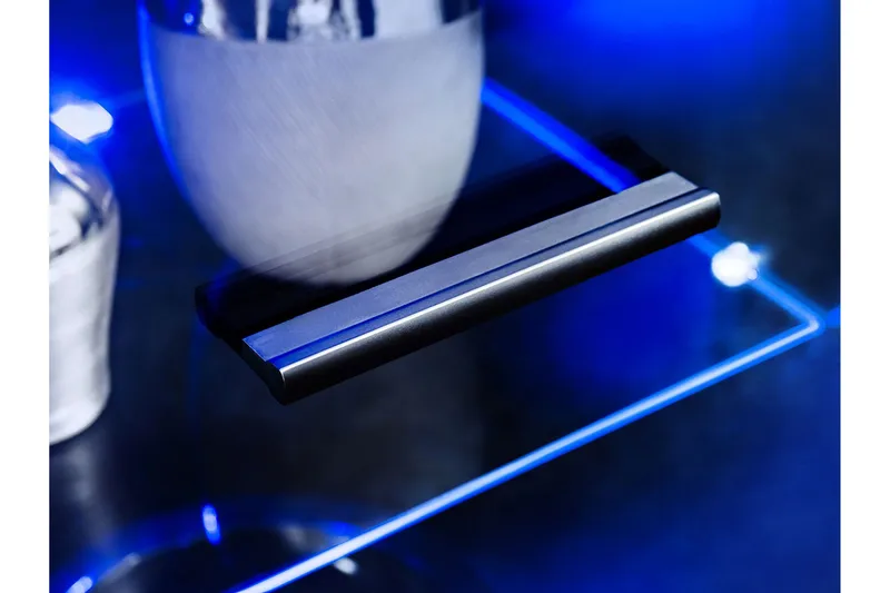 Apryl Modern TV Mediamöbel med Vitrinskåp och LED-belysning - Svart / Trä / Glas - Möbler - Vardagsrum - Tv-möbler & mediamöbler - Tv-möbelset