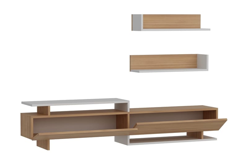 Ayaze Tv-bänk - Vit/Brun - Möbler - Vardagsrum - Tv-möbler & mediamöbler - Tv-möbelset