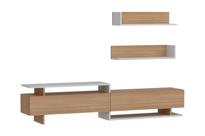 Ayaze Tv-bänk - Vit/Brun - Möbler - Vardagsrum - Tv-möbler & mediamöbler - Tv-möbelset