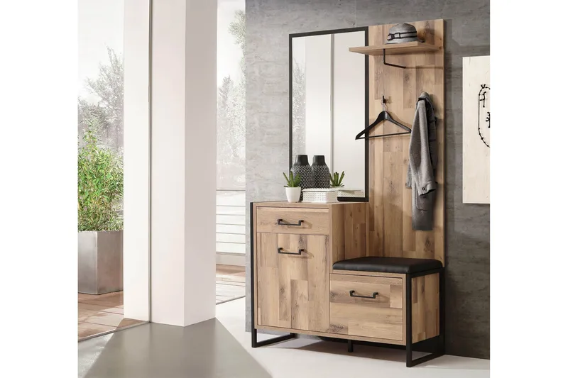 Carnais TV-Möbelset 114 cm - Brun/Grå - Möbler - Vardagsrum - Tv-möbler & mediamöbler - Tv-möbelset