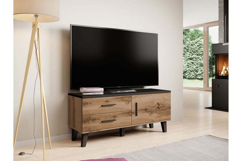 COPLIN Tv-möbelset 120 cm Natur/Svart - Tv-möbelset