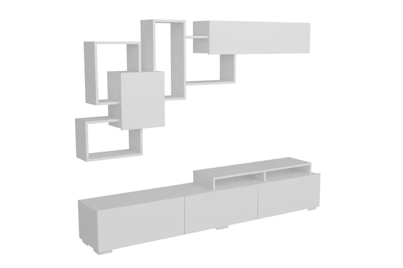 Decorotika Mediaförvaring - Vit - Möbler - Vardagsrum - Tv-möbler & mediamöbler - Tv-möbelset
