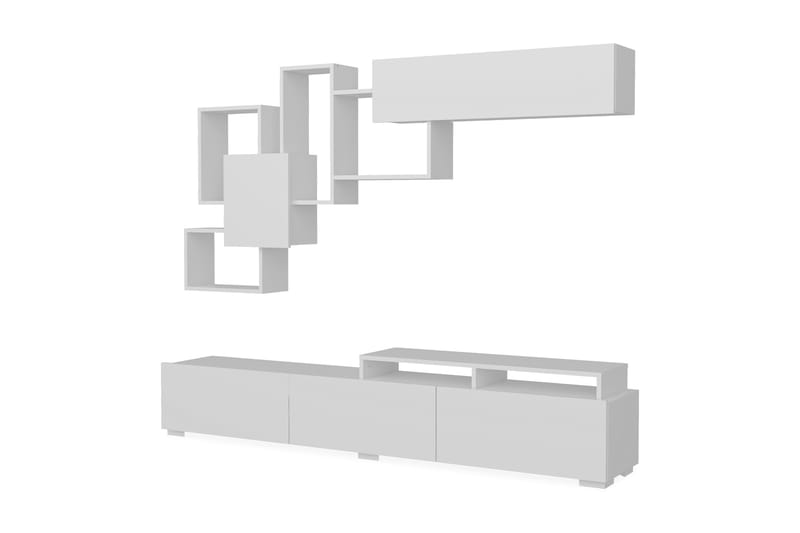 Decorotika Mediaförvaring - Vit - Möbler - Vardagsrum - Tv-möbler & mediamöbler - Tv-möbelset