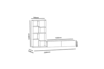 Decorotika Tv-bänk - Vit - Möbler - Vardagsrum - Tv-möbler & mediamöbler - Tv-möbelset