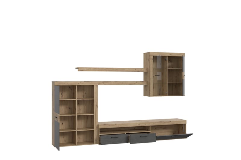 Dolnis Tv-möbelset 41x300 cm - Brun/Grå - Möbler - Vardagsrum - Tv-möbler & mediamöbler - Tv-möbelset